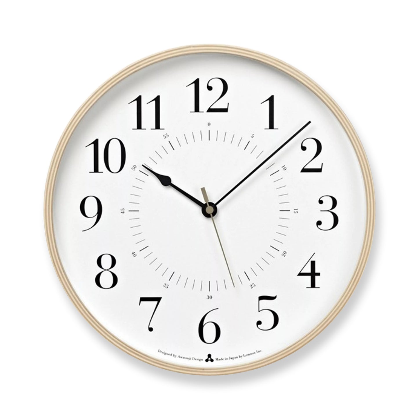 Lemnos Wanduhr Awa Toki weiß