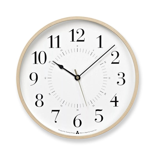Lemnos Wanduhr Awa Toki weiß