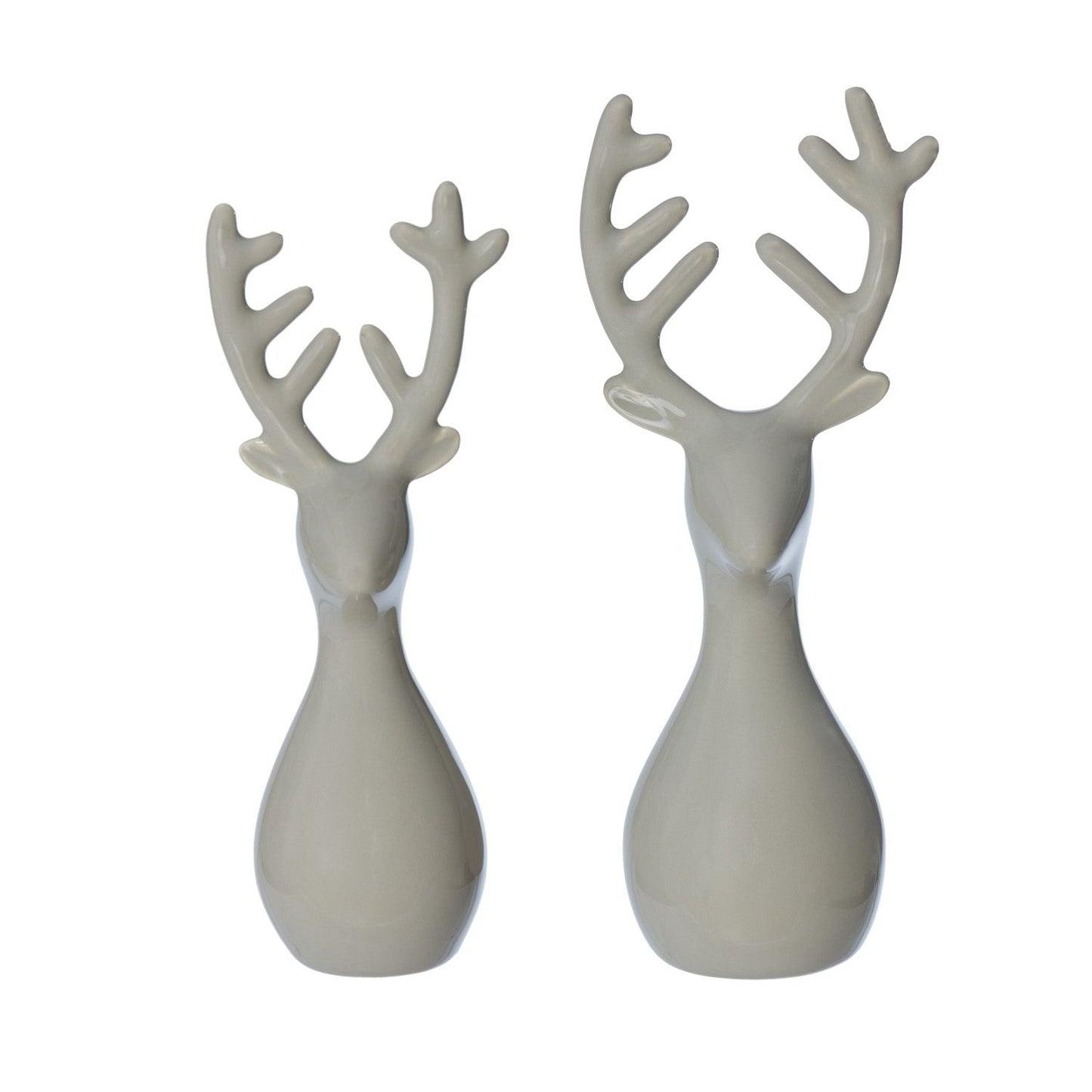 Lübech Living Dekofigur Rentier Keramik 2er-Set beige