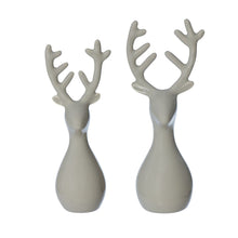 Lade das Bild in den Galerie-Viewer, Lübech Living Dekofigur Rentier Keramik 2er-Set beige
