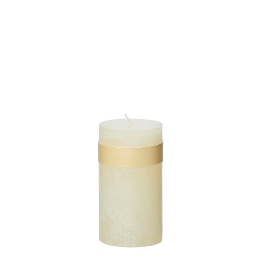 Timber® Stumpenkerze Melon White 5x5x10 cm