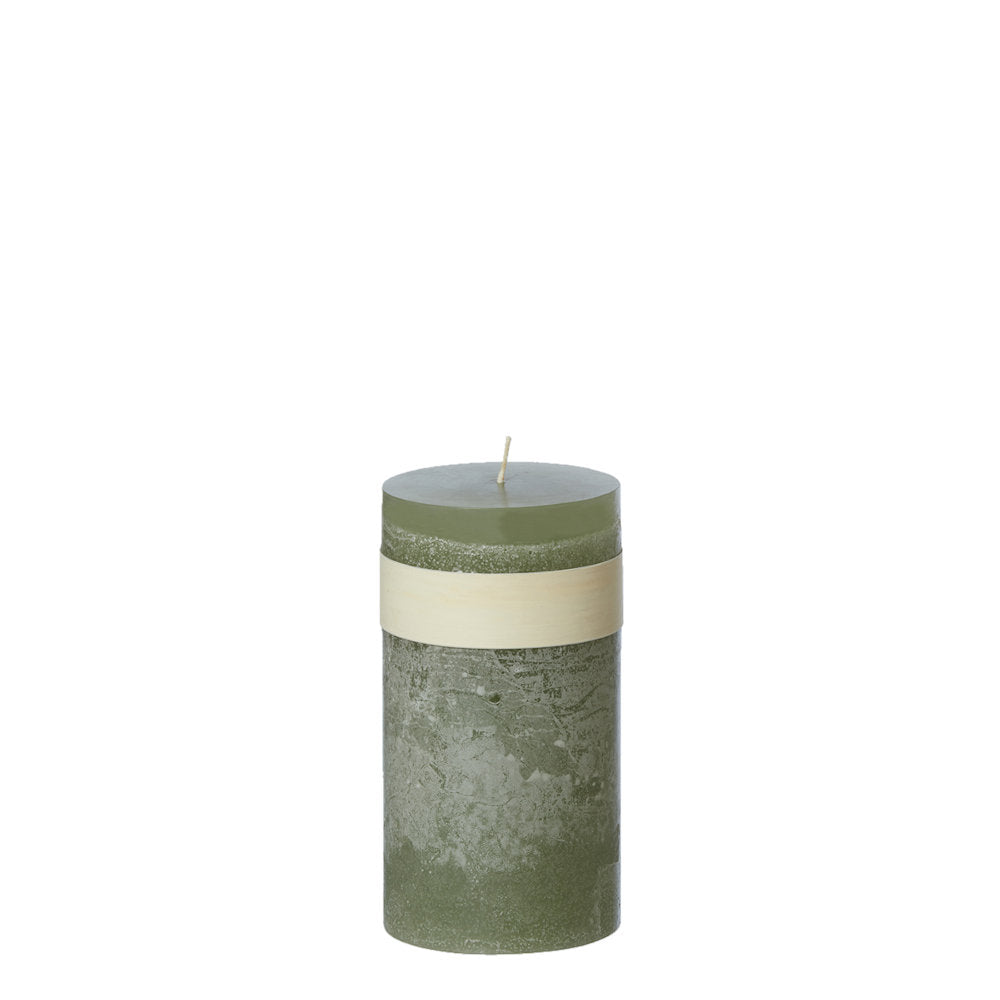 Timber® Stumpenkerze sage 5x5x10 cm