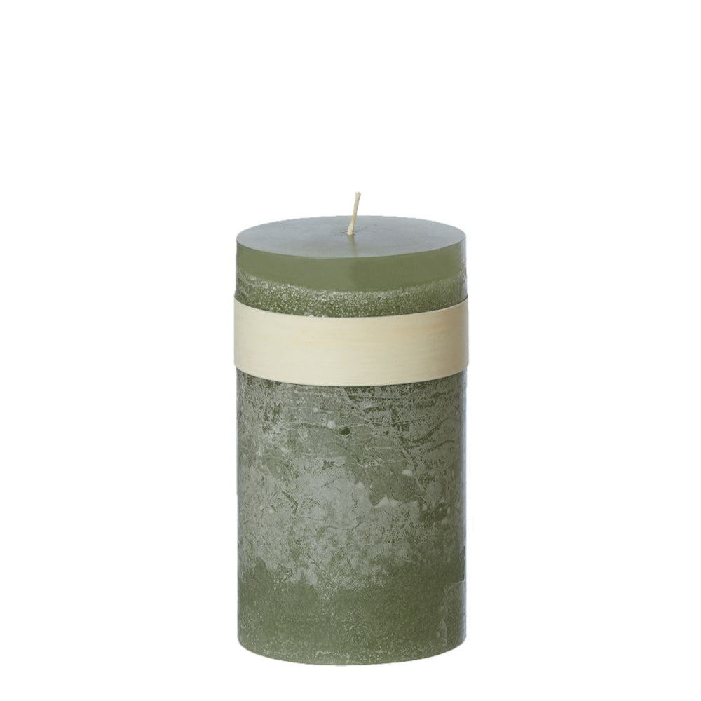 Timber® Stumpenkerze Sage 8×8×15 cm