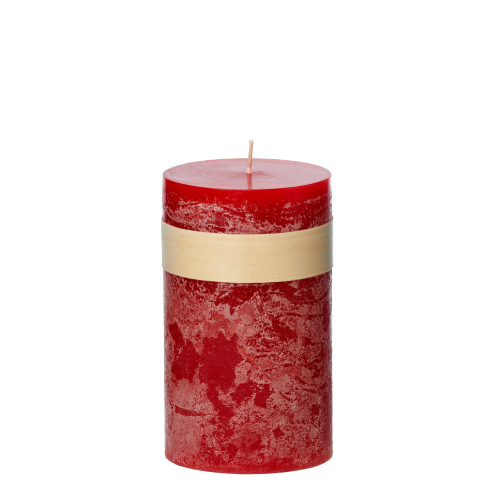 Timber® Stumpenkerze Cranberry 8×8×15 cm