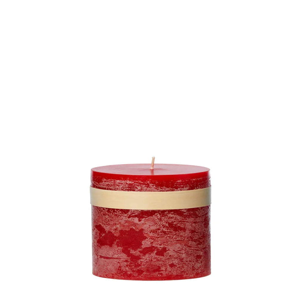 Timber® Stumpenkerze cranberry 8x8x7,5 cm