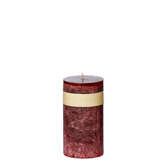 Timber® Stumpenkerze Wine 5x5x10 cm