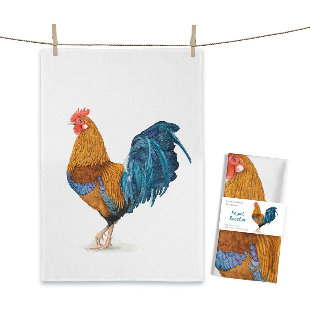 MALUU Geschirrtuch Royal Rooster