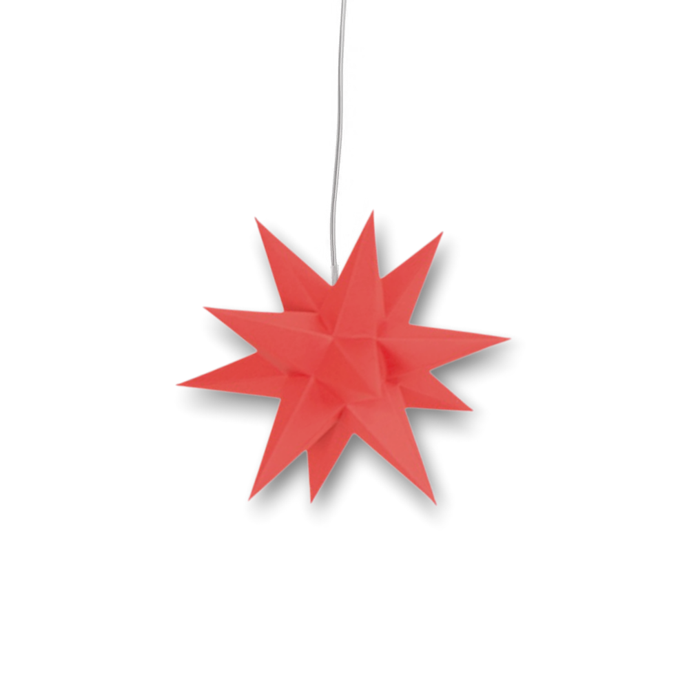Marienberger Adventsstern 17 cm rot mit Beleuchtung