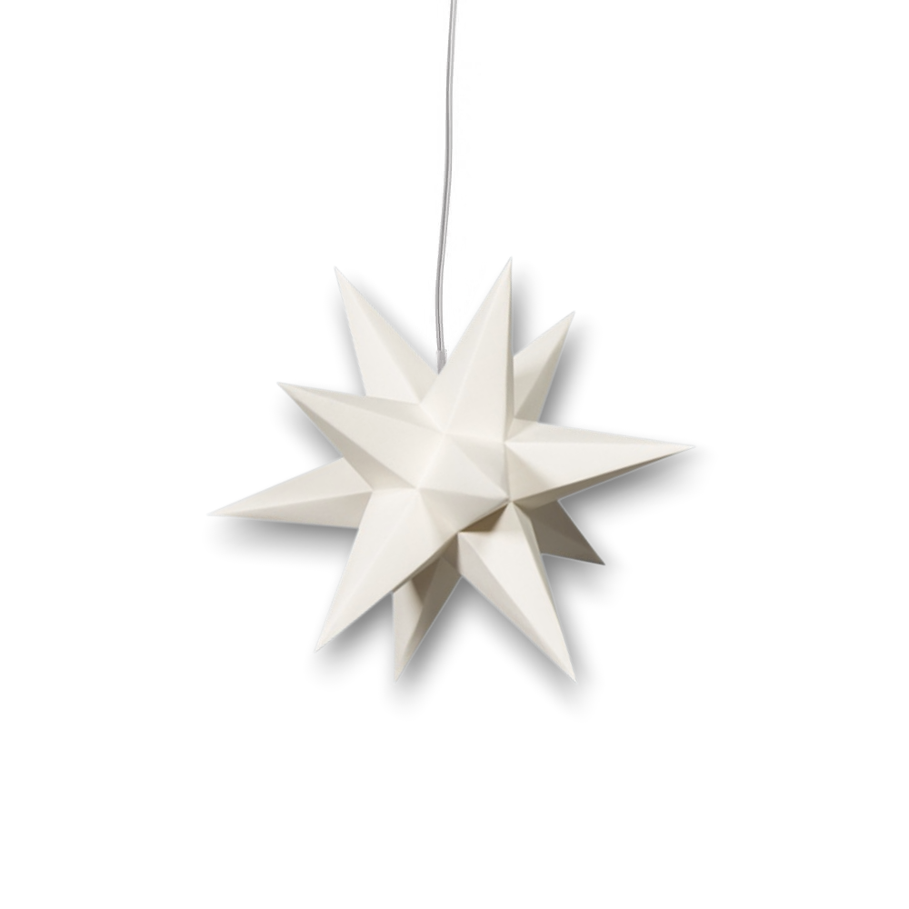 Marienberger Adventsstern 17 cm weiß mit Beleuchtung