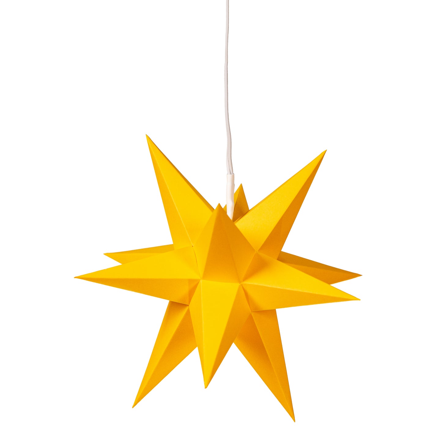 Marienberger Sterne Adventsstern gelb 17 cm mit Beleuchtung