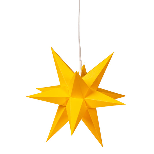 Marienberger Sterne Adventsstern gelb 17 cm mit Beleuchtung