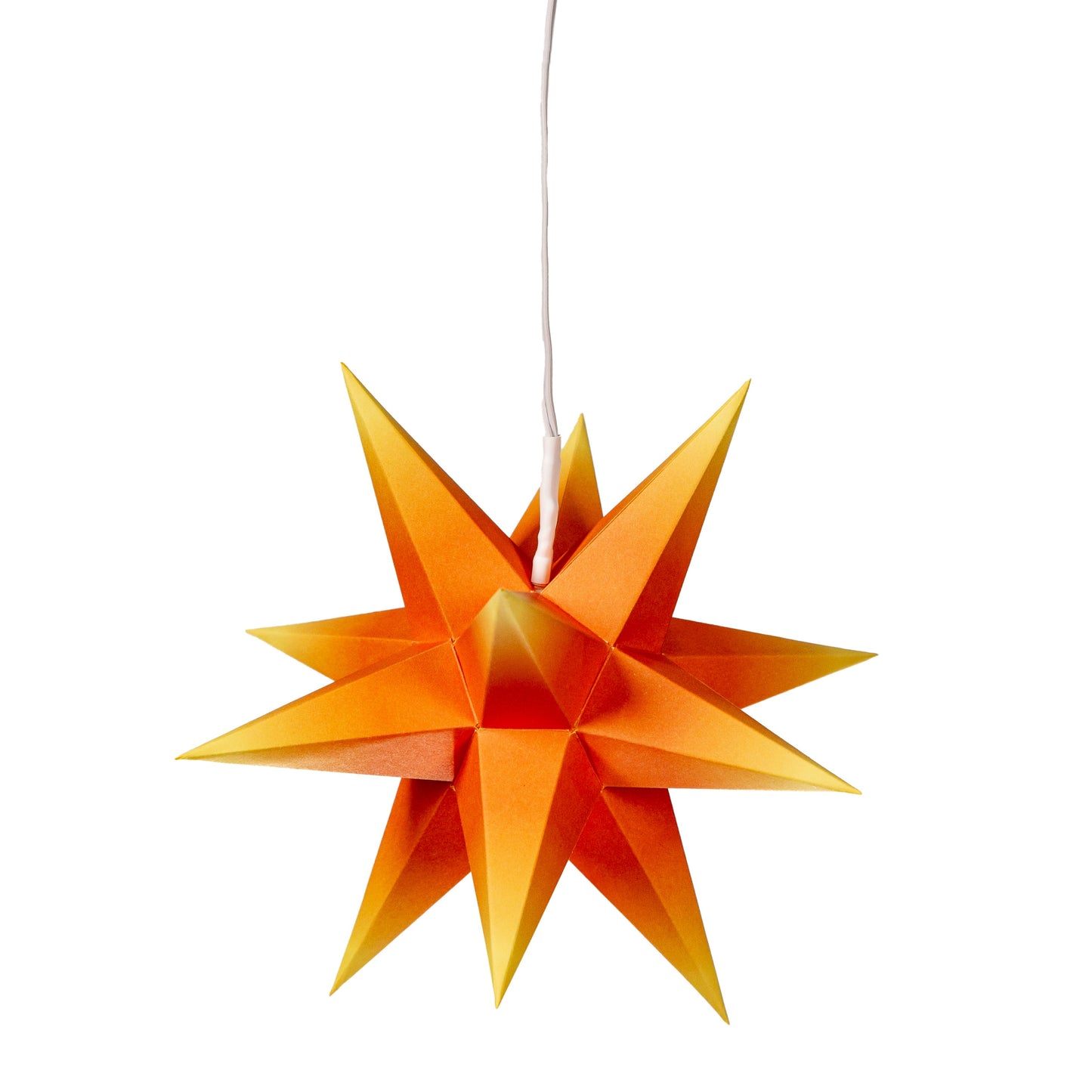 Marienberger Sterne Adventsstern orange-gelb 17 cm mit Beleuchtung