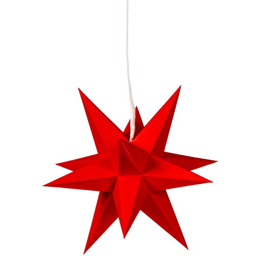 Marienberger Sterne Adventsstern rot 17 cm mit Beleuchtung