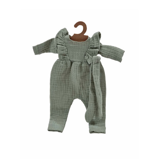 Mea-Living Jumpsuit salbeigrün für Stoffpuppen