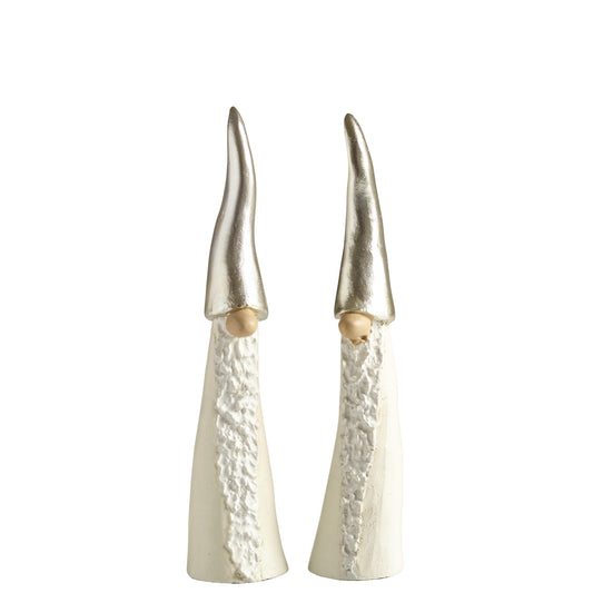 Nääsgränsgården Wichtel Tomte weiß 2er-Set Höhe 15 cm