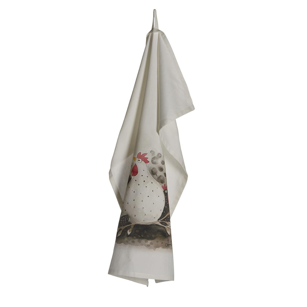 Nääsgränsgården Huhn mit Eier Küchentuch 50x70 cm