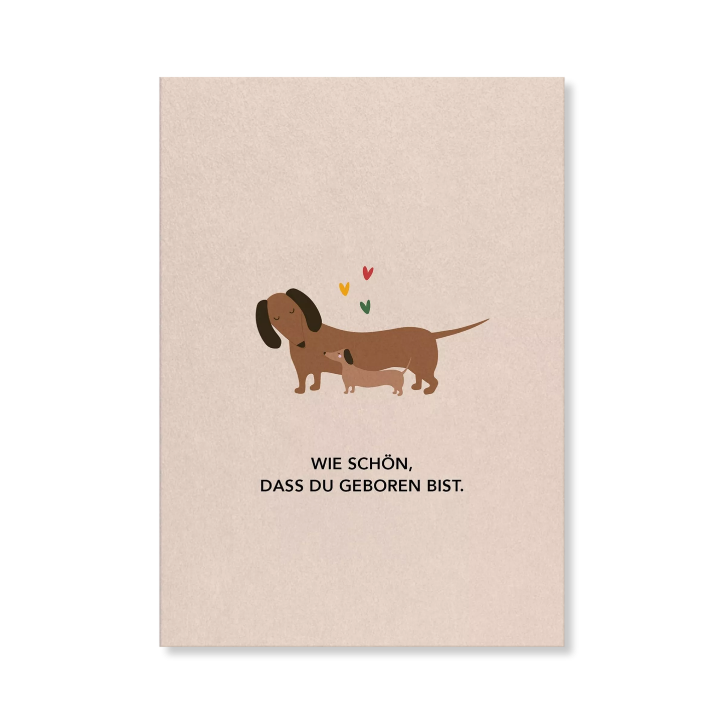 Naturbedacht Postkarte Dackel zur Geburt Nr. 301