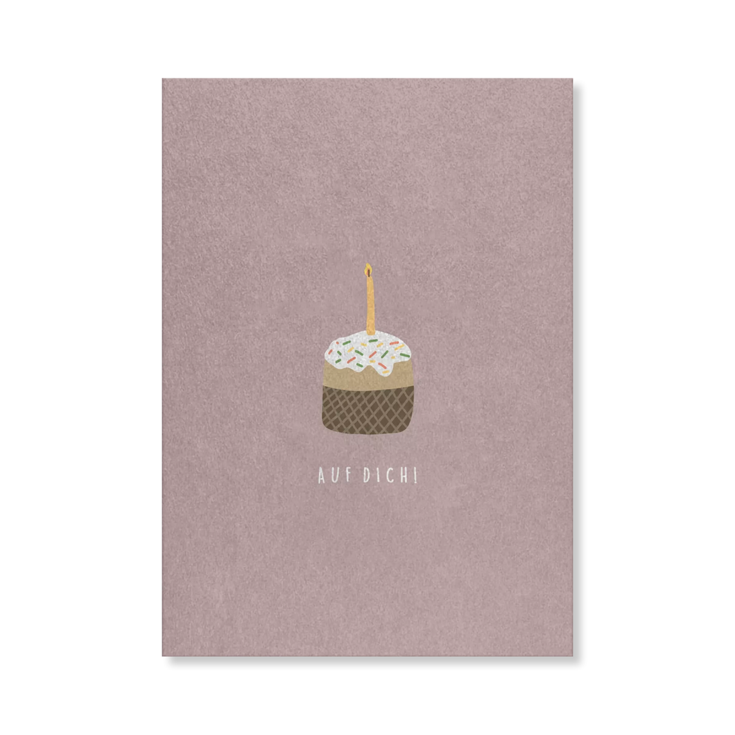 Naturbedacht Postkarte Geburtstag Kuchen mit Kerze Nr. 29