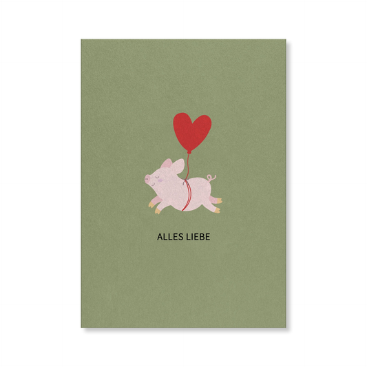Naturbedacht Postkarte Geburtstag Schwein Nr. 316
