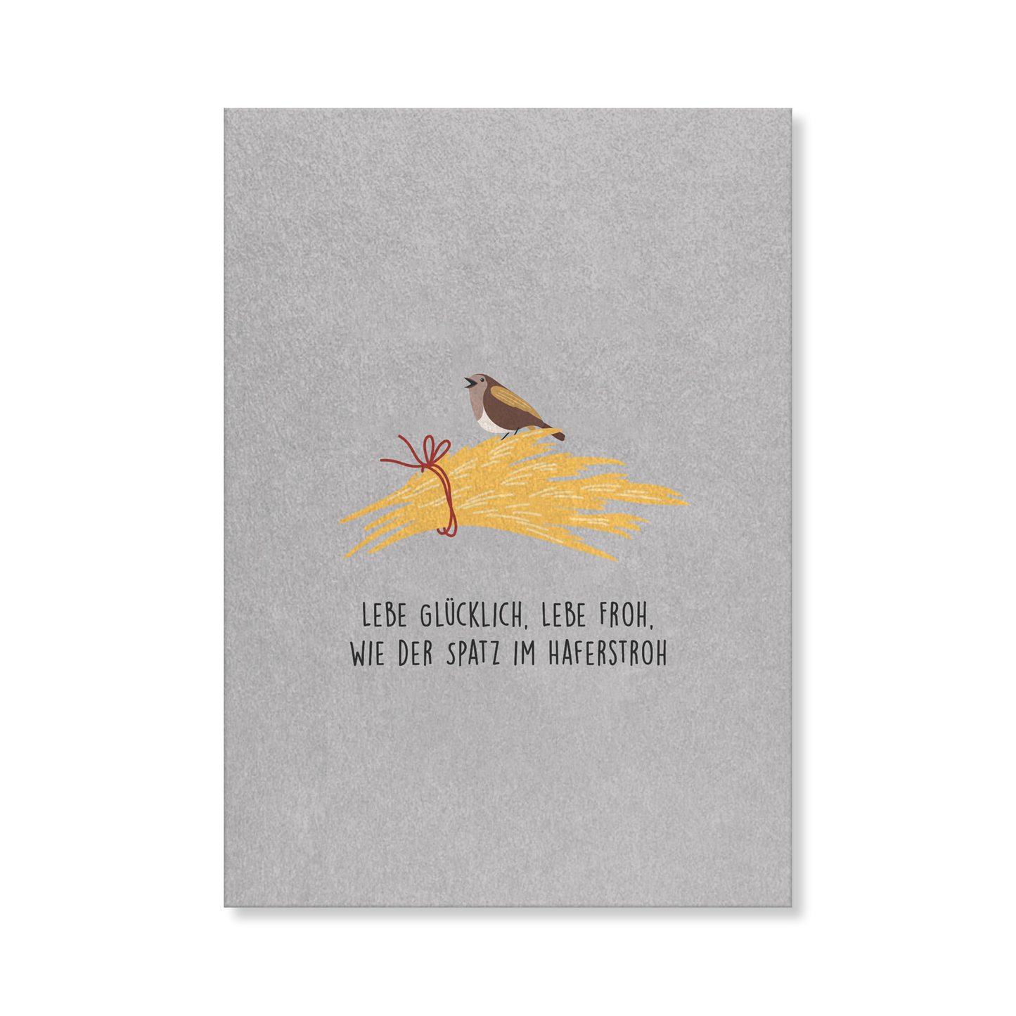 Naturbedacht Postkarte Geburtstag Spatz im Haferstroh Nr. 79