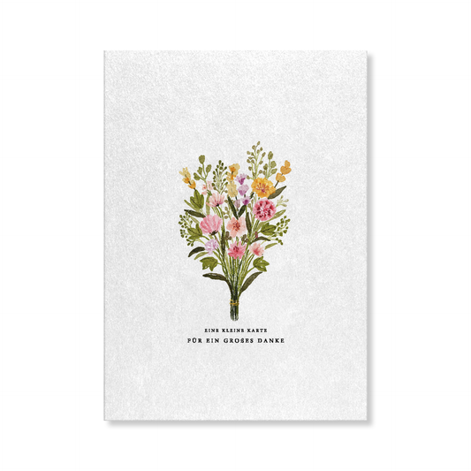 Naturbedacht Postkarte Kleine Karte für ein großes Danke gemalt Nr. 221