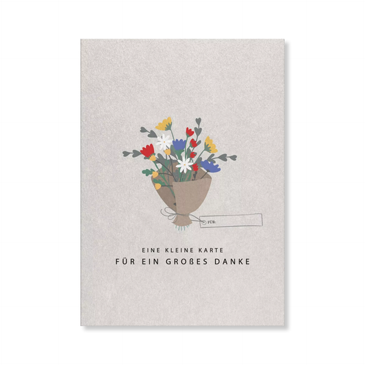 Naturbedacht Postkarte Kleine Karte für ein großes Danke Nr. 98