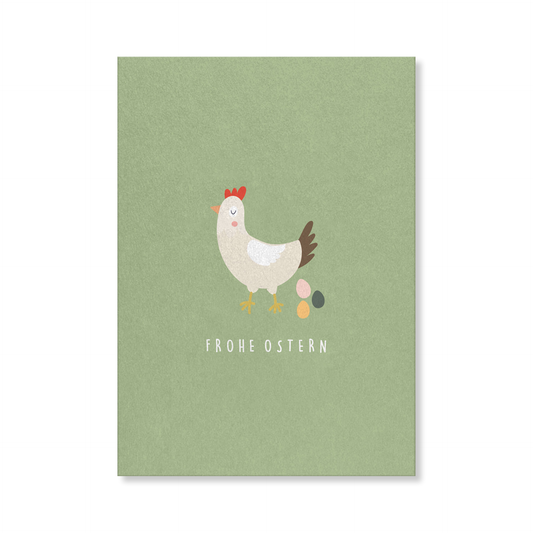 Naturbedacht Postkarte Ostern Eierlegendes Huhn Nr. 122