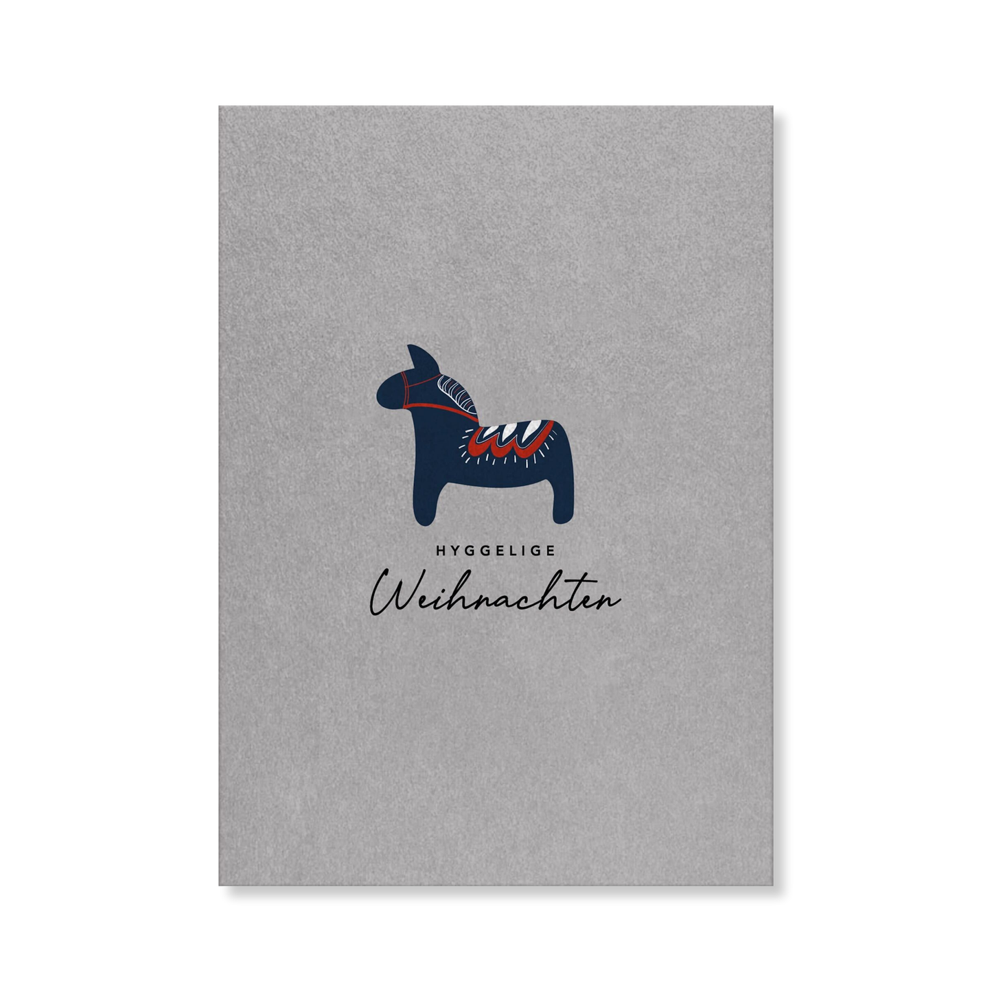 Naturbedacht Postkarte Weihnachten Blaues Dalapferd Nr. 18