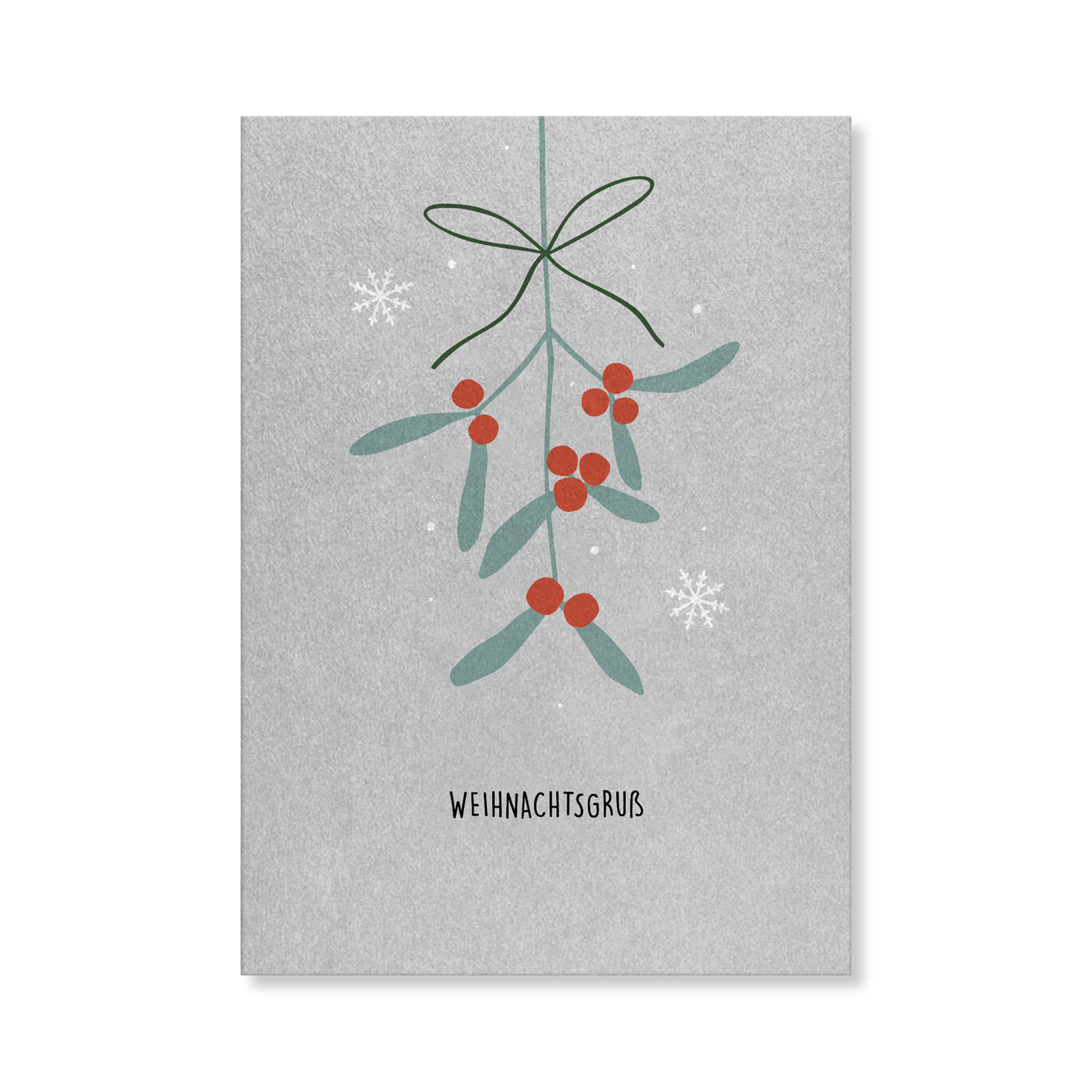 Naturbedacht Postkarte Weihnachten Hängender Mistelzweig Nr. 61