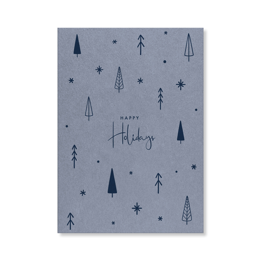 Naturbedacht Postkarte Weihnachten Tannenbäume Nr. 57