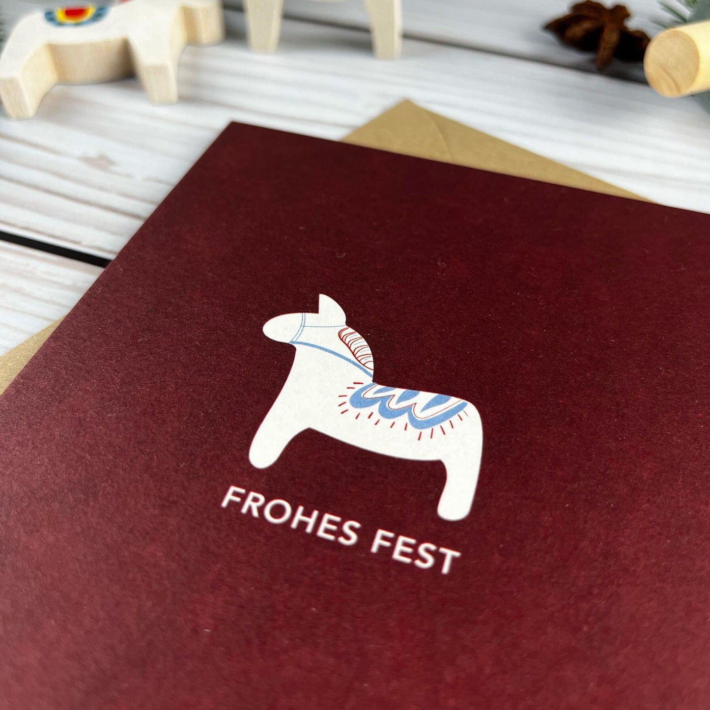 Naturbedacht Postkarten-Set 6 Dalapferde mit Umschläge Nr. 20