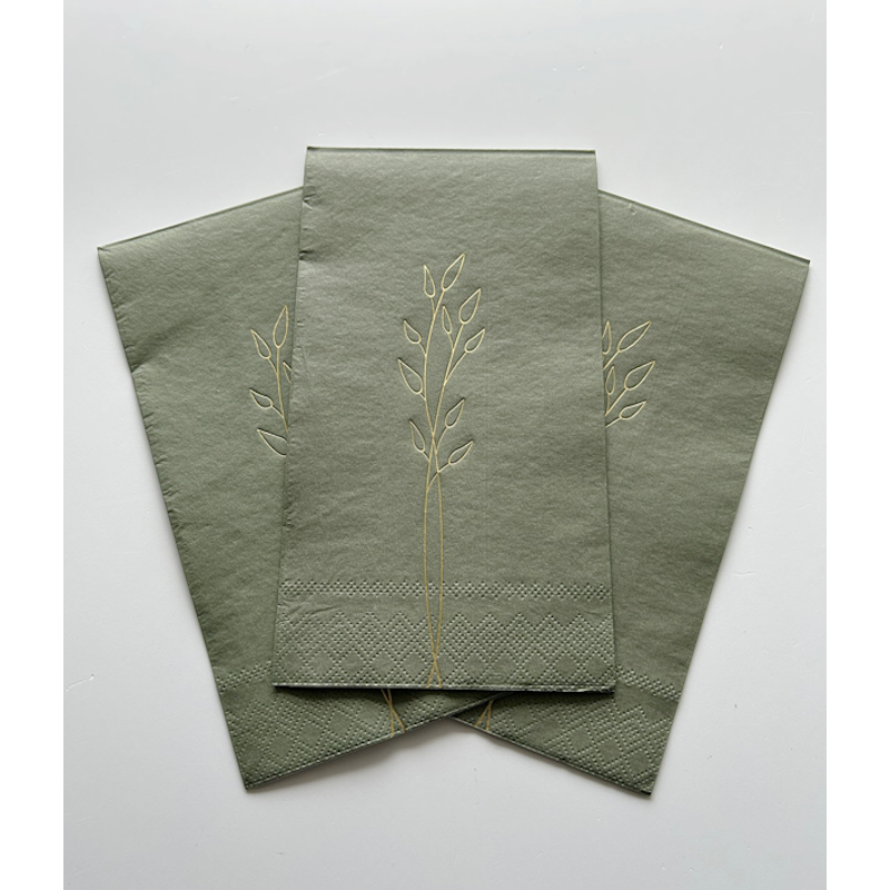 Noordliving Lunch-Servietten 11x20 cm armeegrün