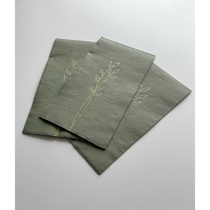 Noordliving Lunch-Servietten 11x20 cm armeegrün