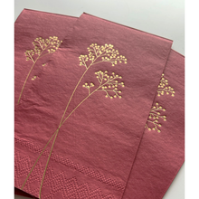 Lade das Bild in den Galerie-Viewer, Noordliving Lunch-Servietten 11x20 cm weinrot
