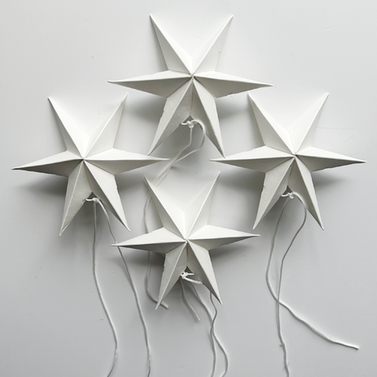 Noordliving Mini-Papierstern 2er-Set weiß