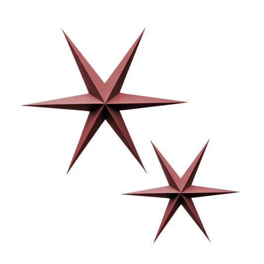 Noordliving Weihnachtsstern 2er-Set weinrot