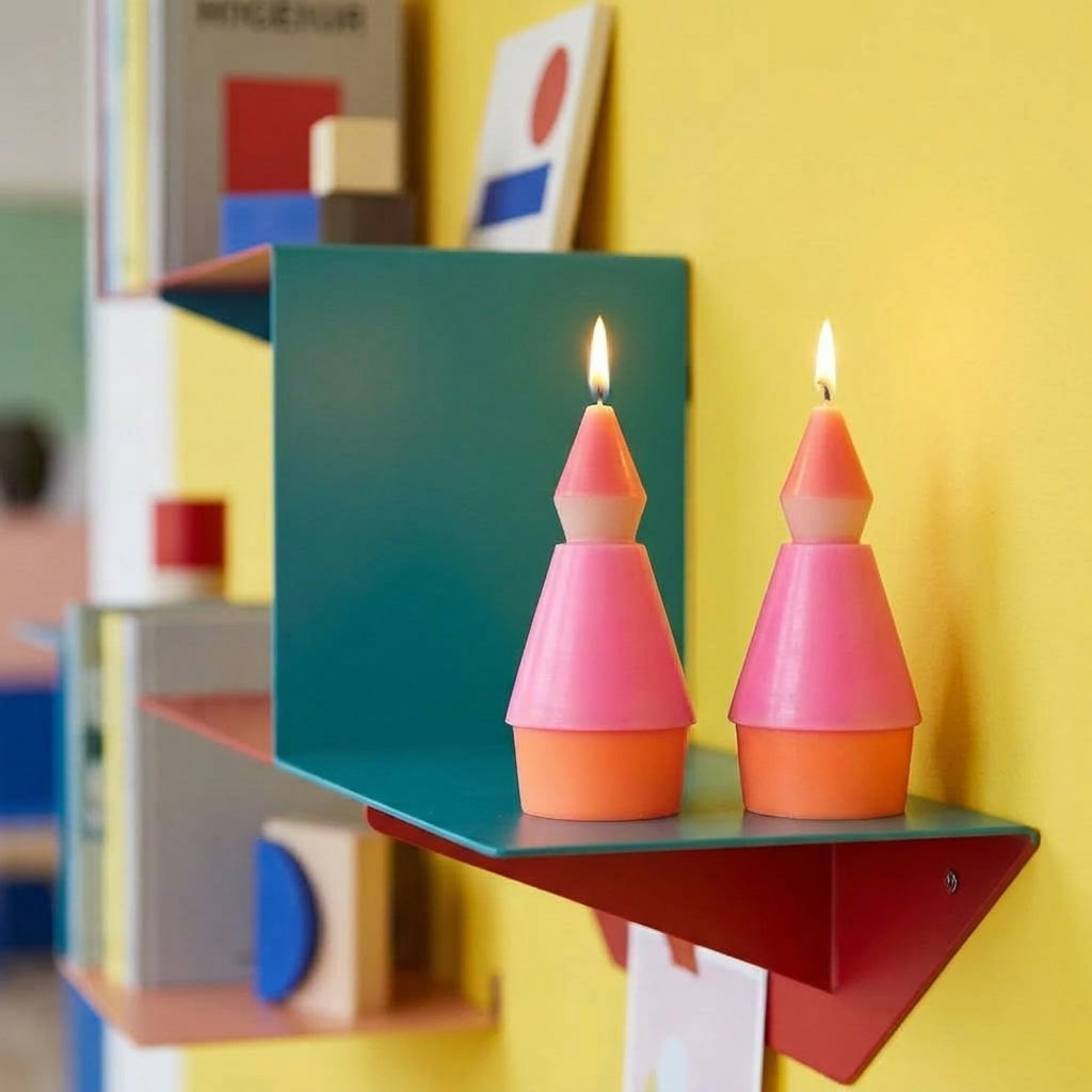 not the girl who misses much Kerze Little Ones N°4 neonpink