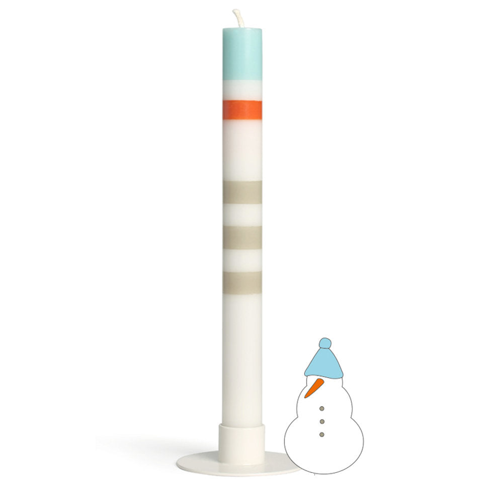 not the girl who misses much Grußkerze Schneemann