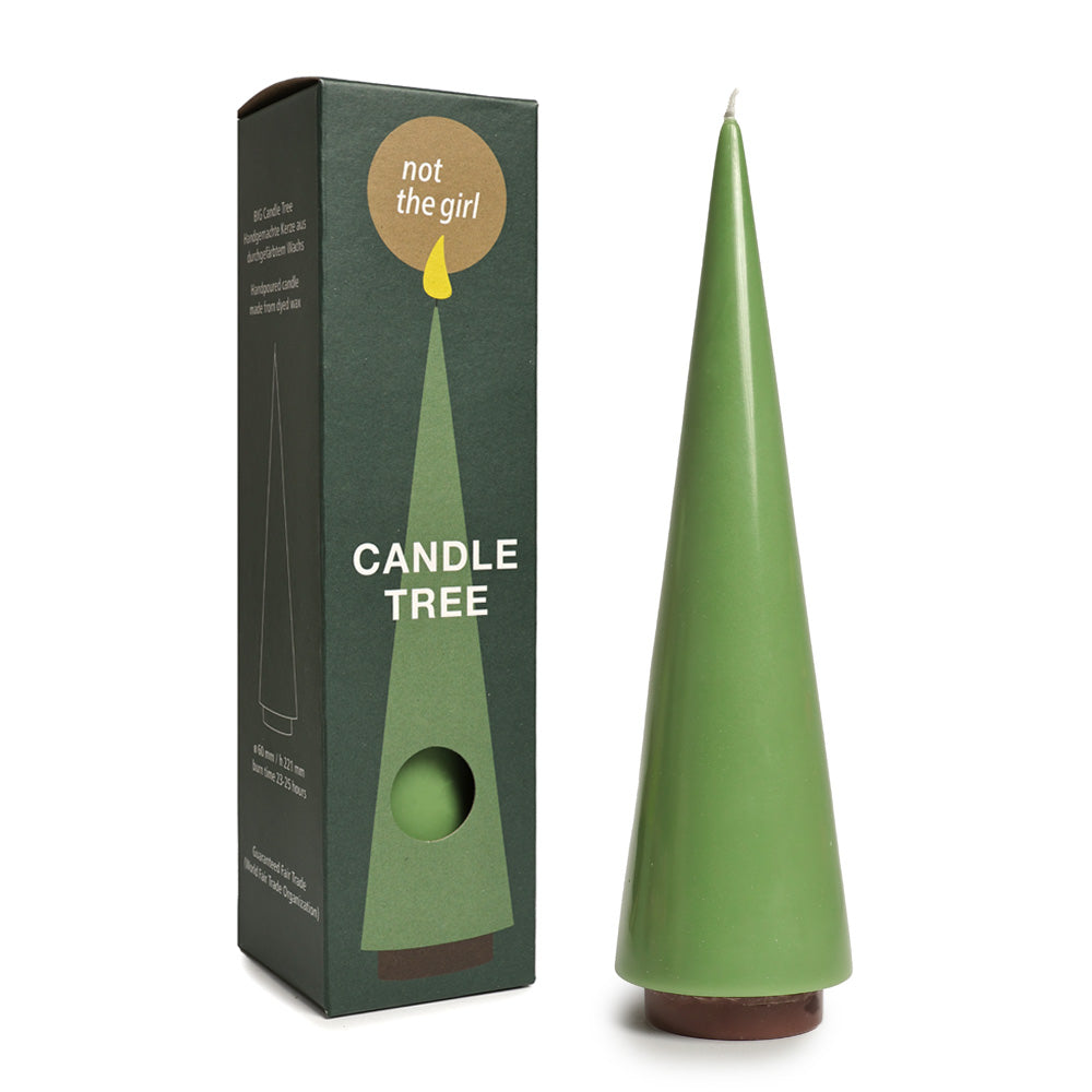 not the girl who misses much Tannenbaum-Kerze Candle Tree big salbeigrün