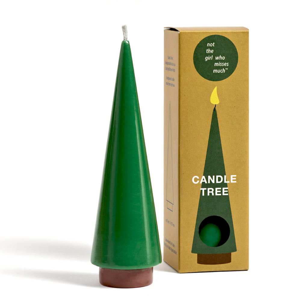 not the girl who misses much Tannenbaum-Kerze Candle Tree L smaragdgrün