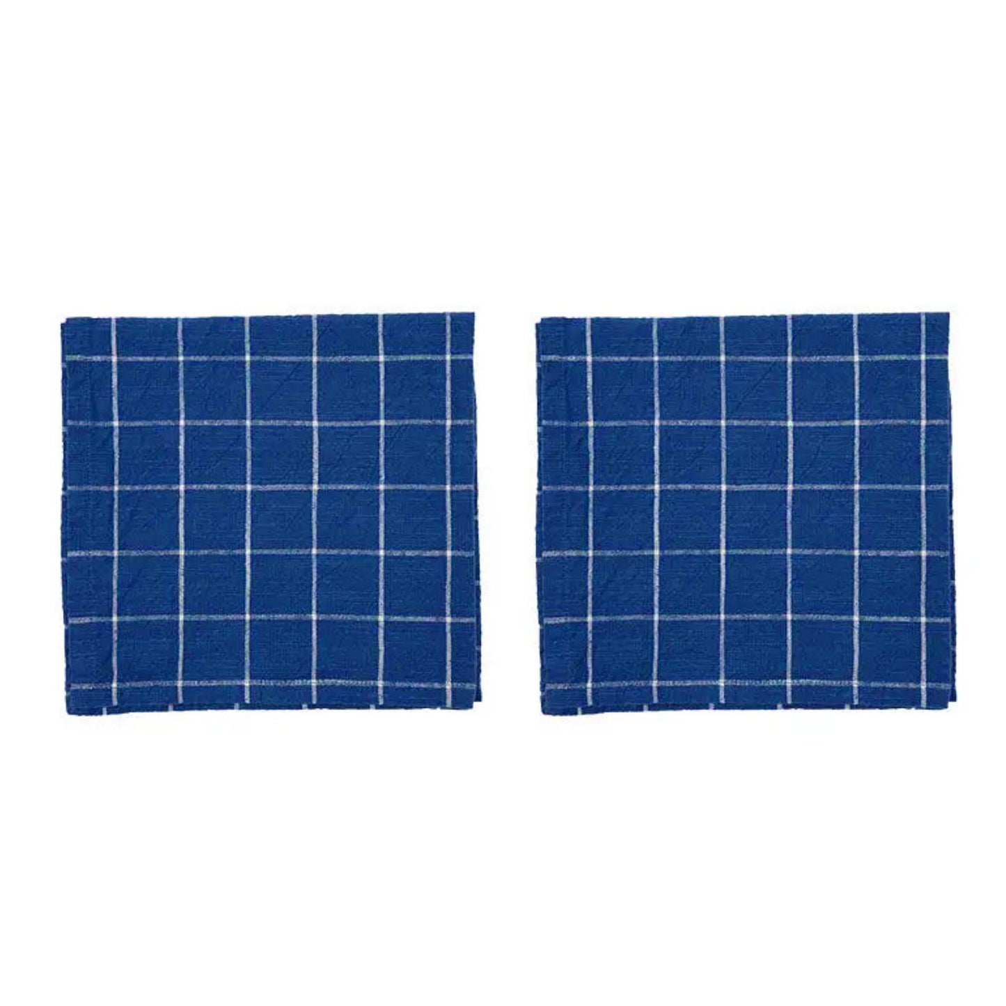 OYOY Living Design Grid Stoffservietten 2er-Pack Dark Blue