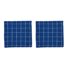 Lade das Bild in den Galerie-Viewer, OYOY Living Design Grid Stoffservietten 2er-Pack Dark Blue

