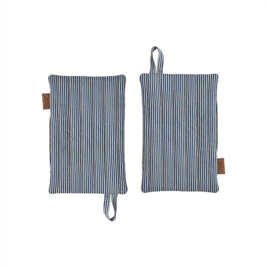OYOY Living Design Topflappen gestreift denim 2er-Set