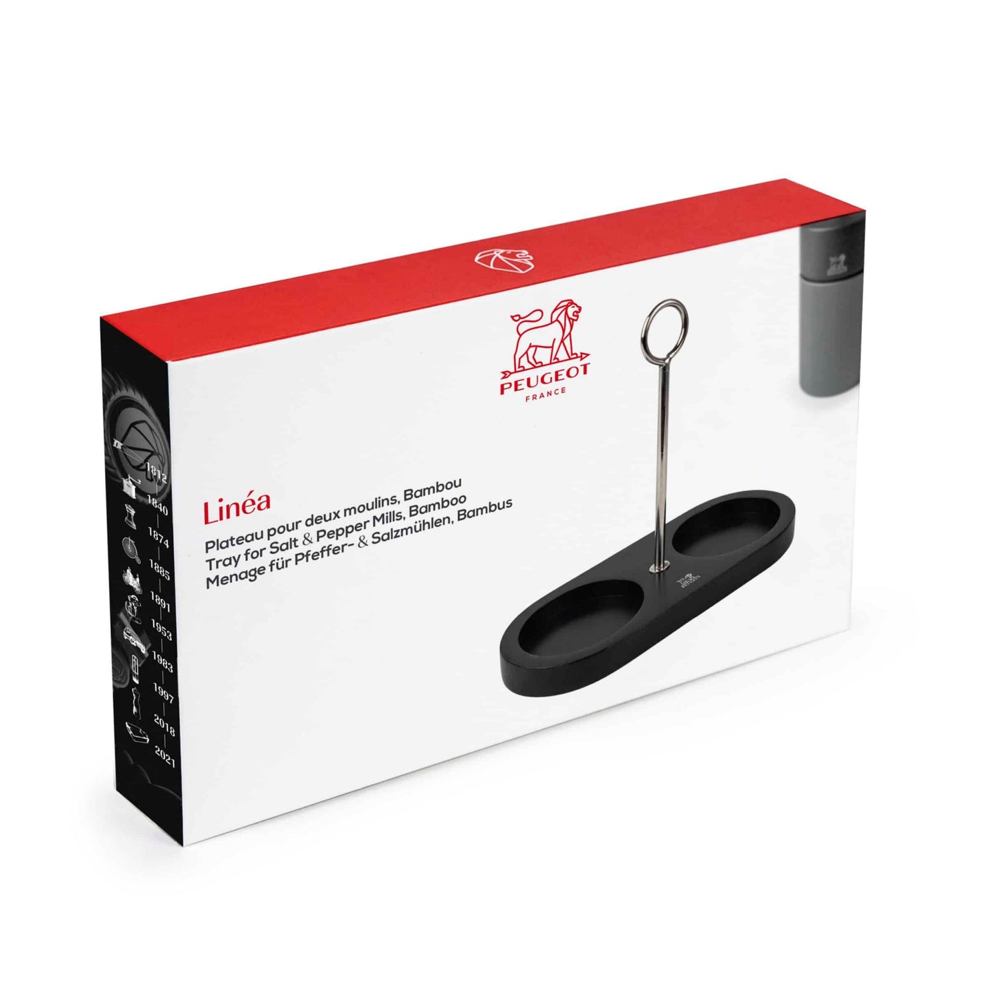 Peugeot Linéa Menage mit Griff für Pfeffer- und Salzmühlen mattschwarz