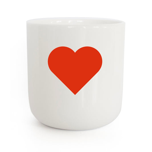 PLTY Design Becher Glyphe rotes Herz