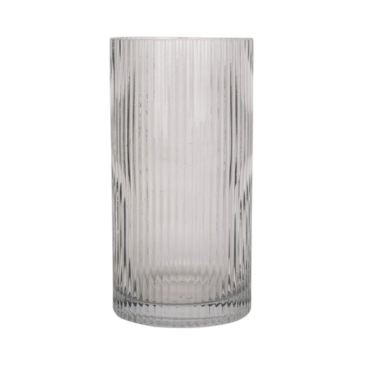 Present Time Vase Allure Straight Glas dunkelgrau