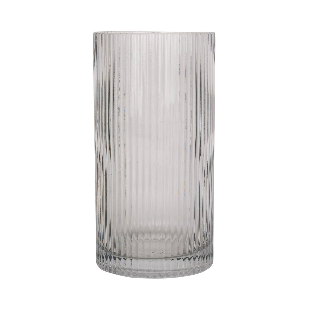 Present Time Vase Allure Straight Glas dunkelgrau