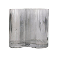 Lade das Bild in den Galerie-Viewer, Present Time Vase Allure Wave Glas dunkelgrau
