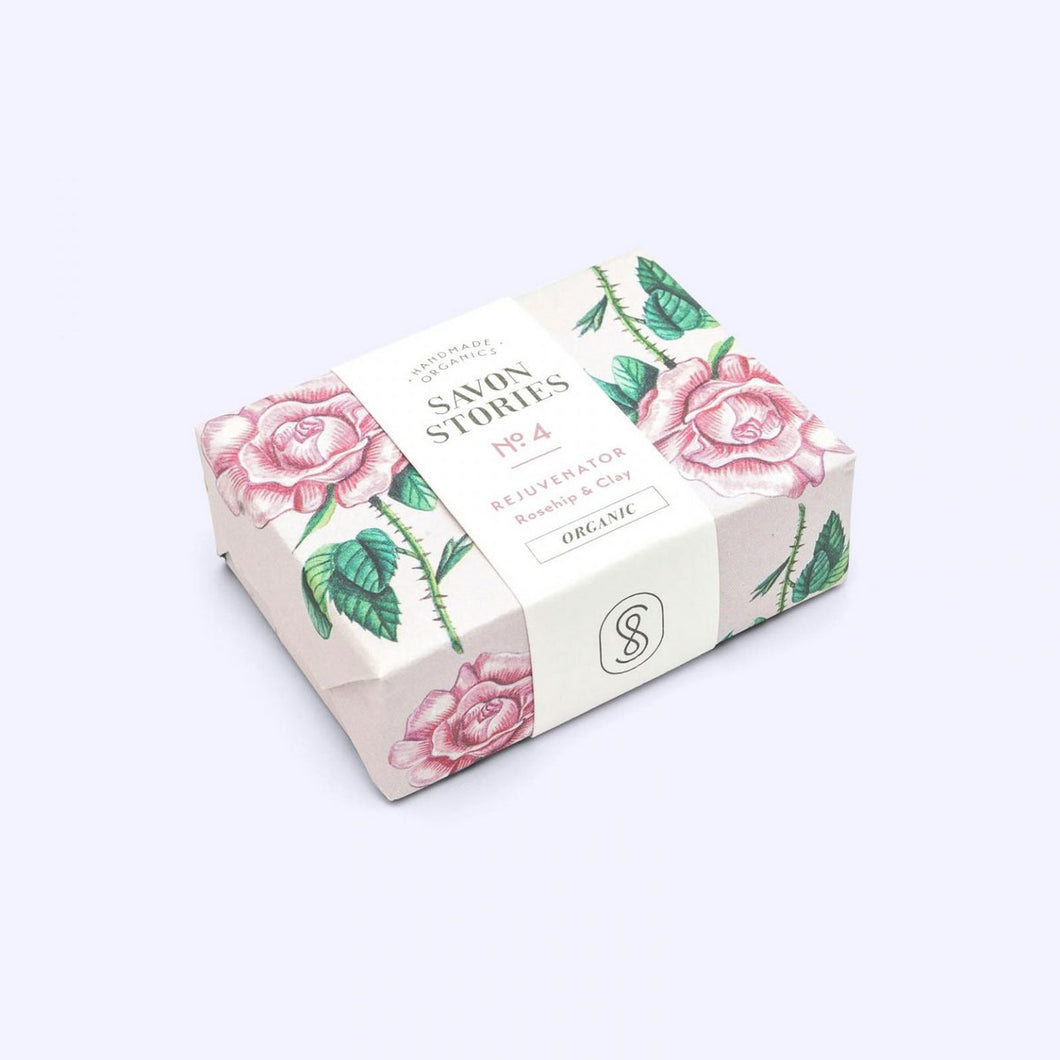 Savon Stories N°4 Soap Organic - Rejuvenator Rosehip & Clay