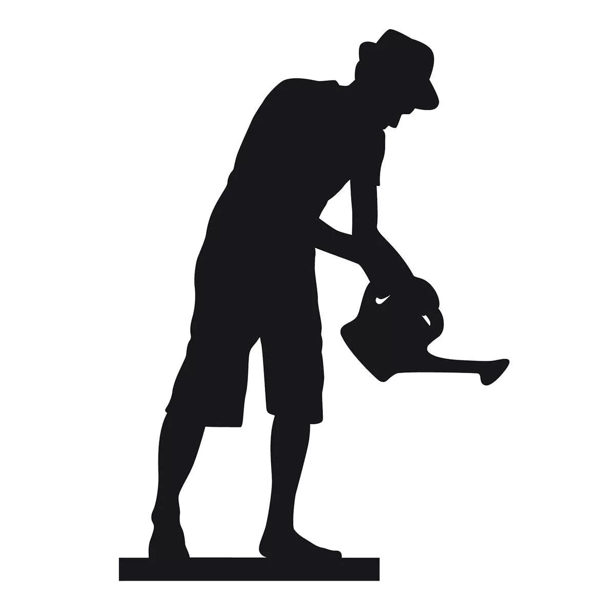 side by side Design Silhouette Gärtner für Kresseschale